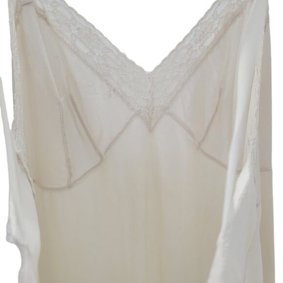 Vanity Fair Cream Lace Bodice Vintage Coquette Slip‎ Dress Size 40 - Picture 11 of 16